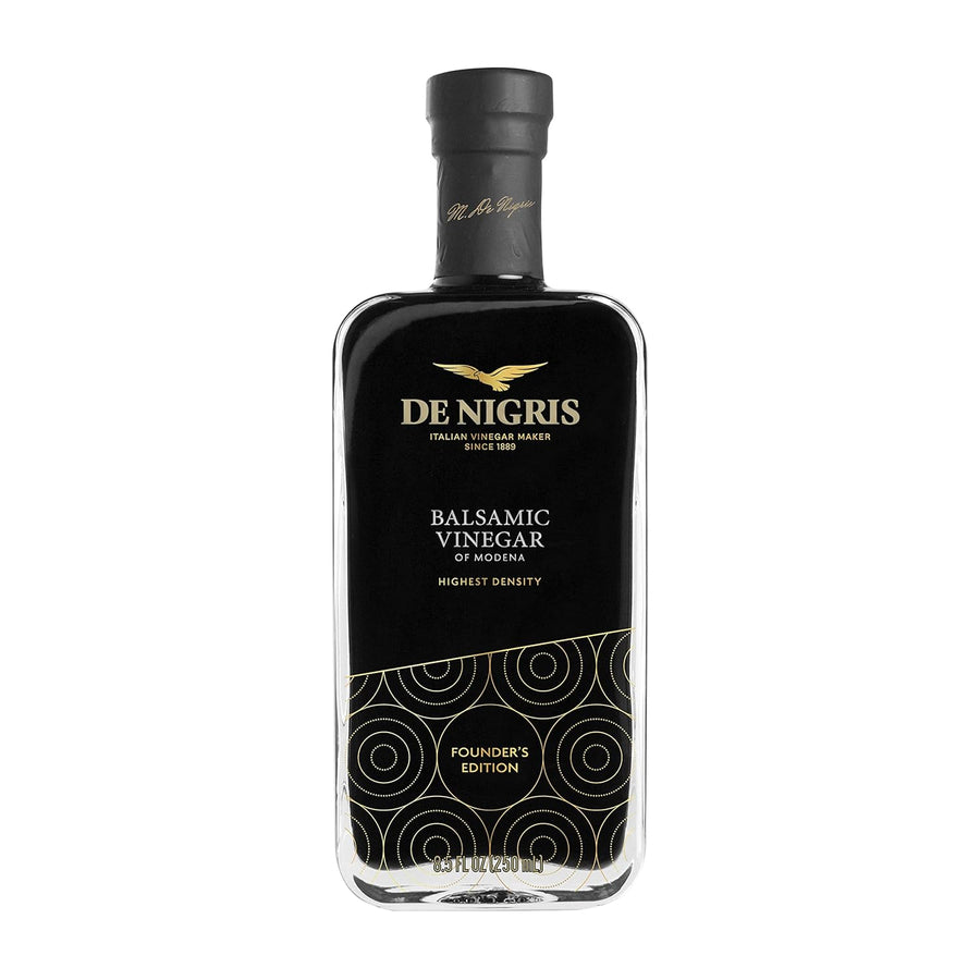 De Nigris Balsamic Vinegar Of Modena Excellence Line Founder's Edition Recipe (70% Grape Must) 8,5 Oz (250ml) | Balsamic Vinegar From Modena Italy Thick and Intense | Balsamic Vinegar Aged