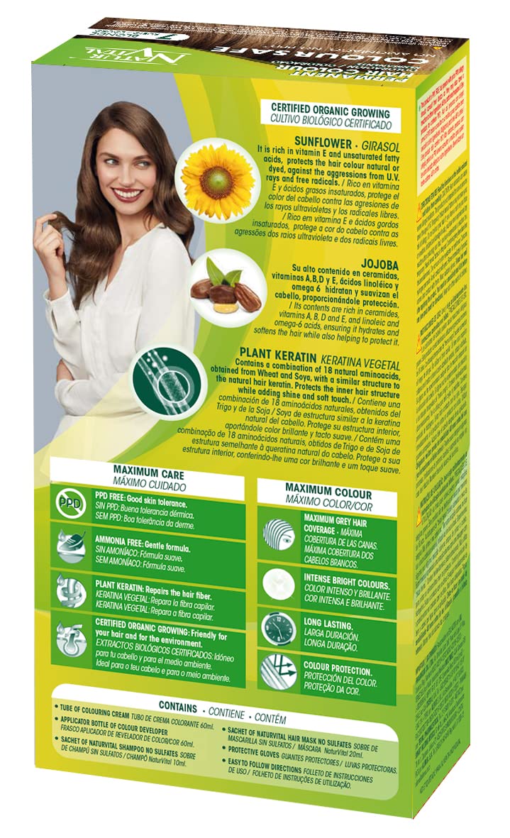 Permanent Hair Dye,Permanent Hair Color. Coloursafe, No Ammonia,Resorcinol or Parabens (~7 Blonde Hair)