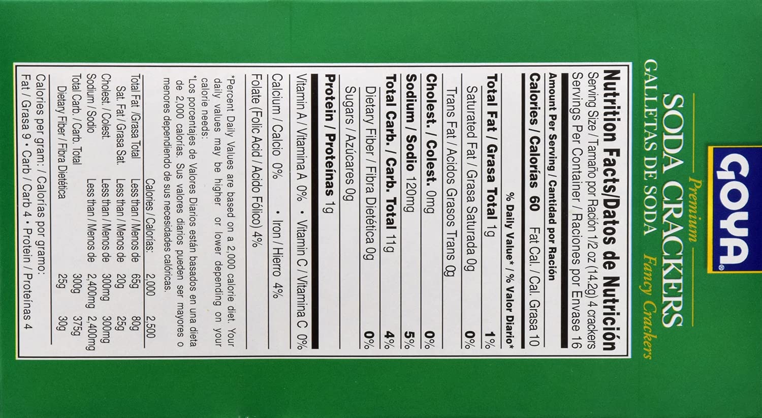 Goya Premium Soda Crackers, 8 Oz