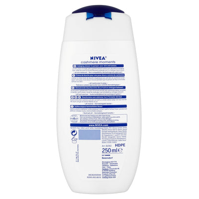 NIVEA Cashmere & Cotton Oil Shower Gel (250ml), Body Wash with Vitamin C, E, and Precious Oils, Protects Skin from Drying Out and Leaves it Touchably Smooth