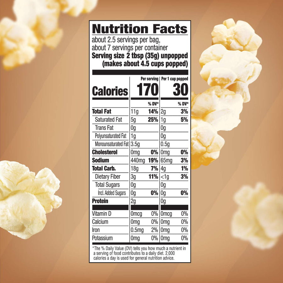 Orville Redenbacher’s Naturals Simply Salted Microwave Popcorn, Gluten Free, 3 Count Popcorn Bags