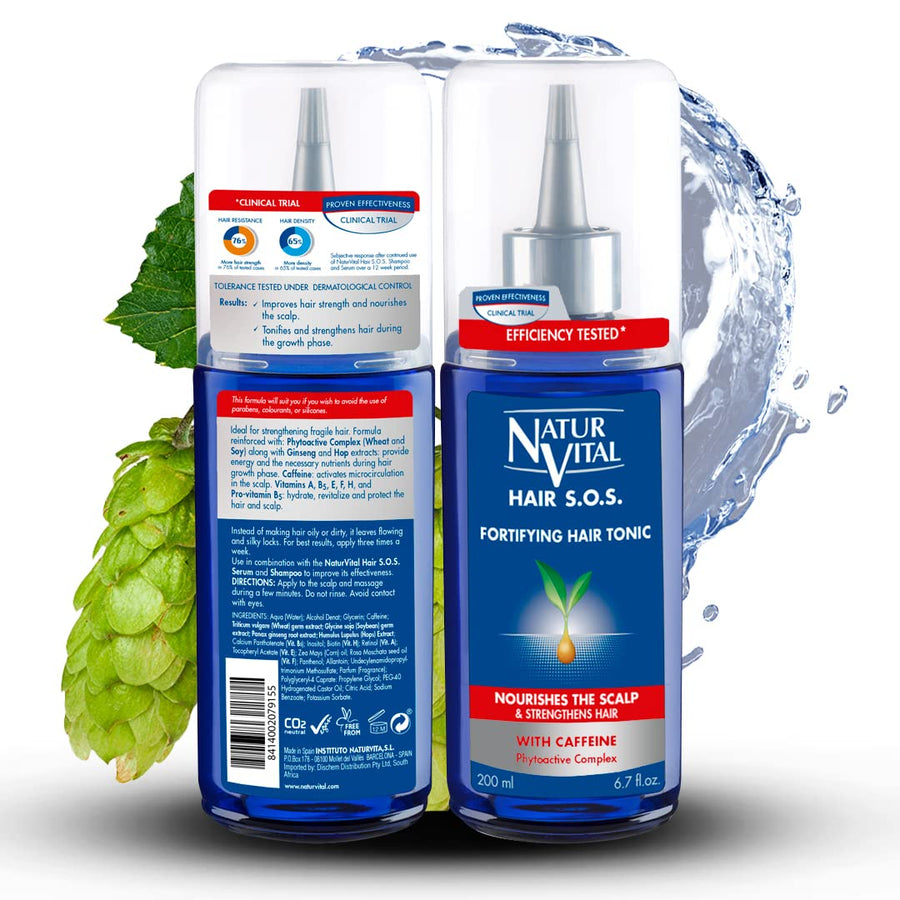 Natur Vital Unisex Natural Hair SOS Tonic Treatment Revitalizing & Fortifying Formula, Cruelty-Free & Paraben-Free