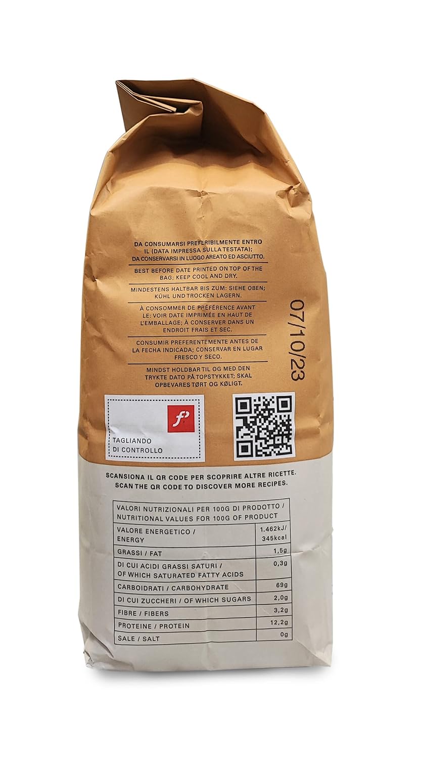 Molino Pasini Soft Wheat Flour Type "0", Ideal for Pizza, Bread and Pastries, 5 Kg / 11 Lb