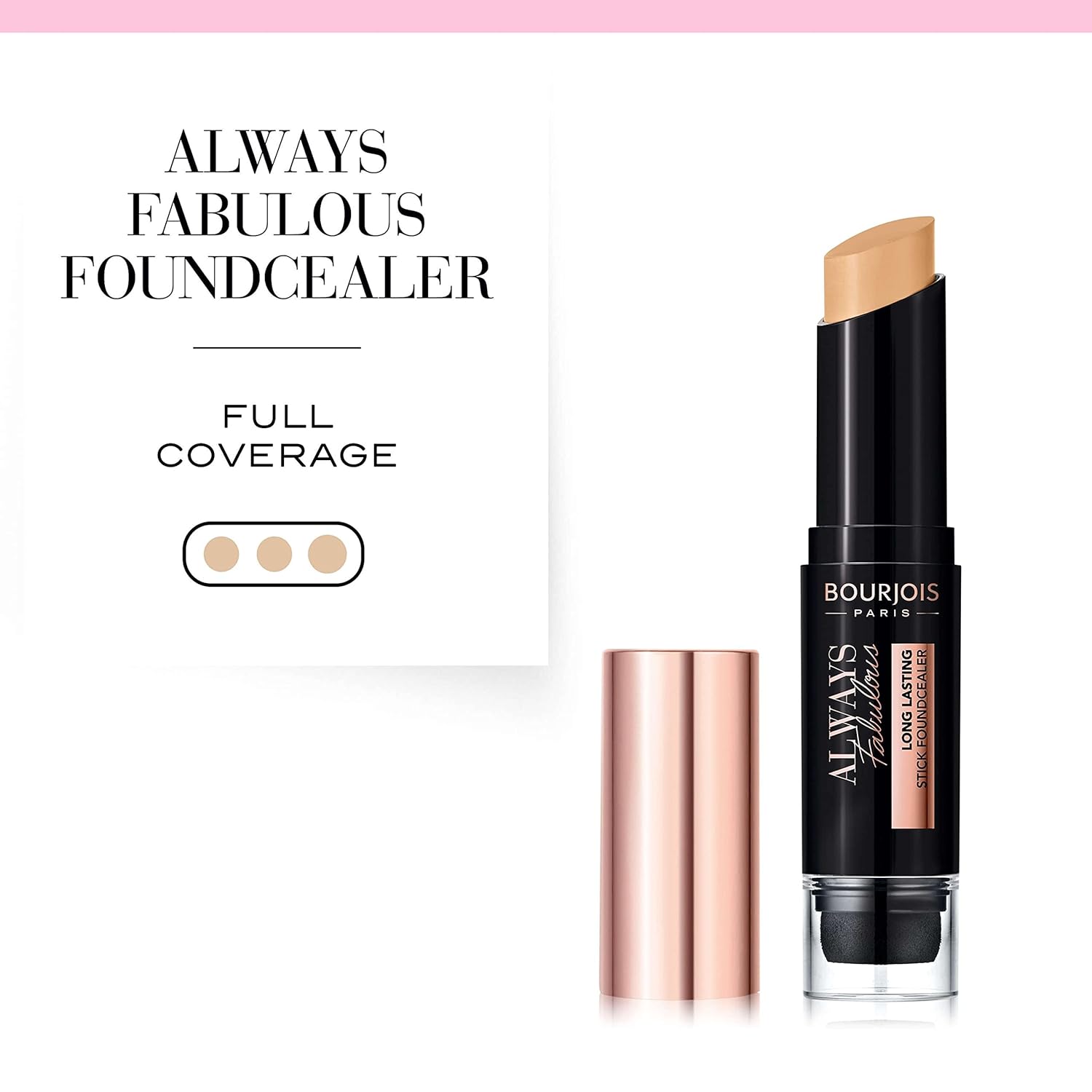 Bourjois Always Fabulous 24 Hour 2-in-1 Foundation and Concealer Stick with Blender, 310 Beige