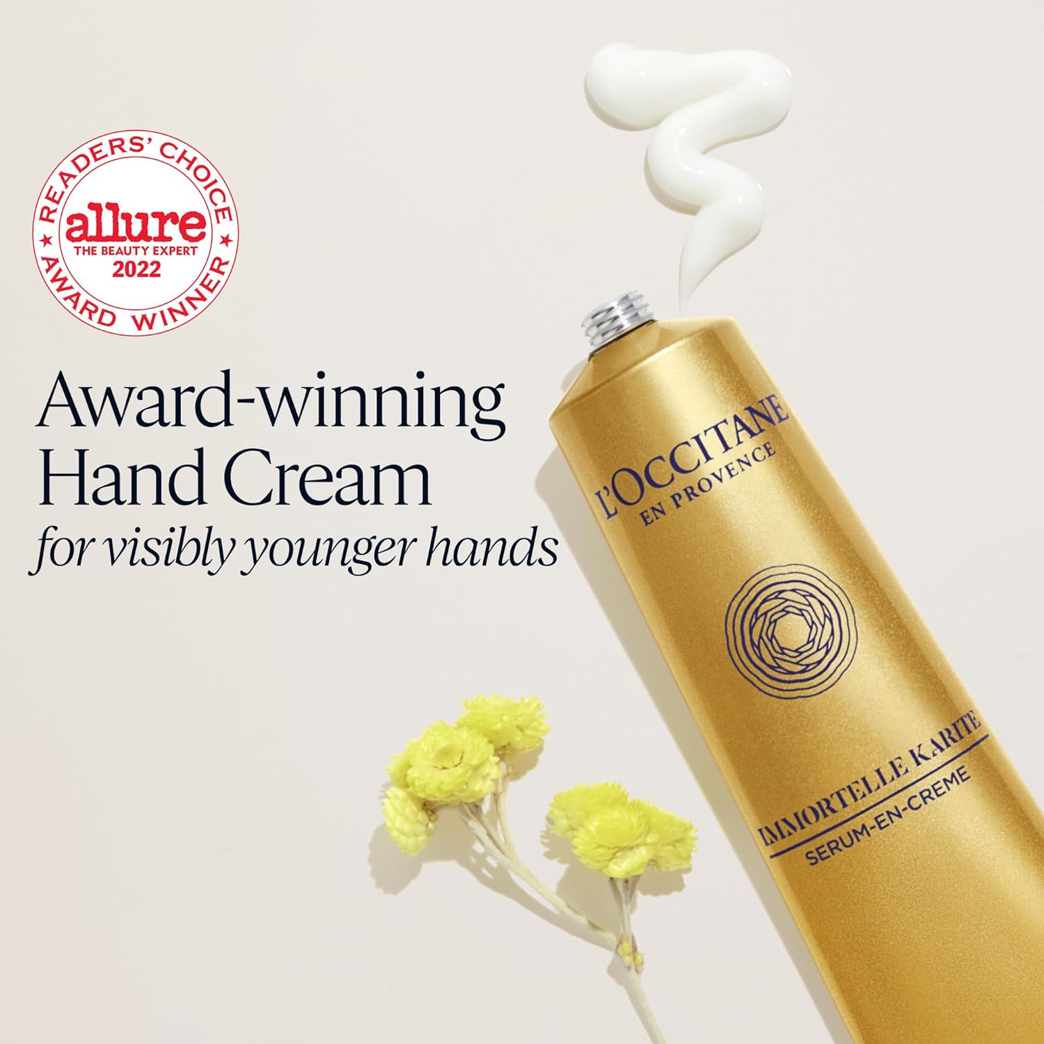 L'OCCITANE Immortelle Shea Youth Hand Cream: Anti-Aging, Nourish with Shea Butter, Improve Skin Elasticity with Immortelle Essential Oil