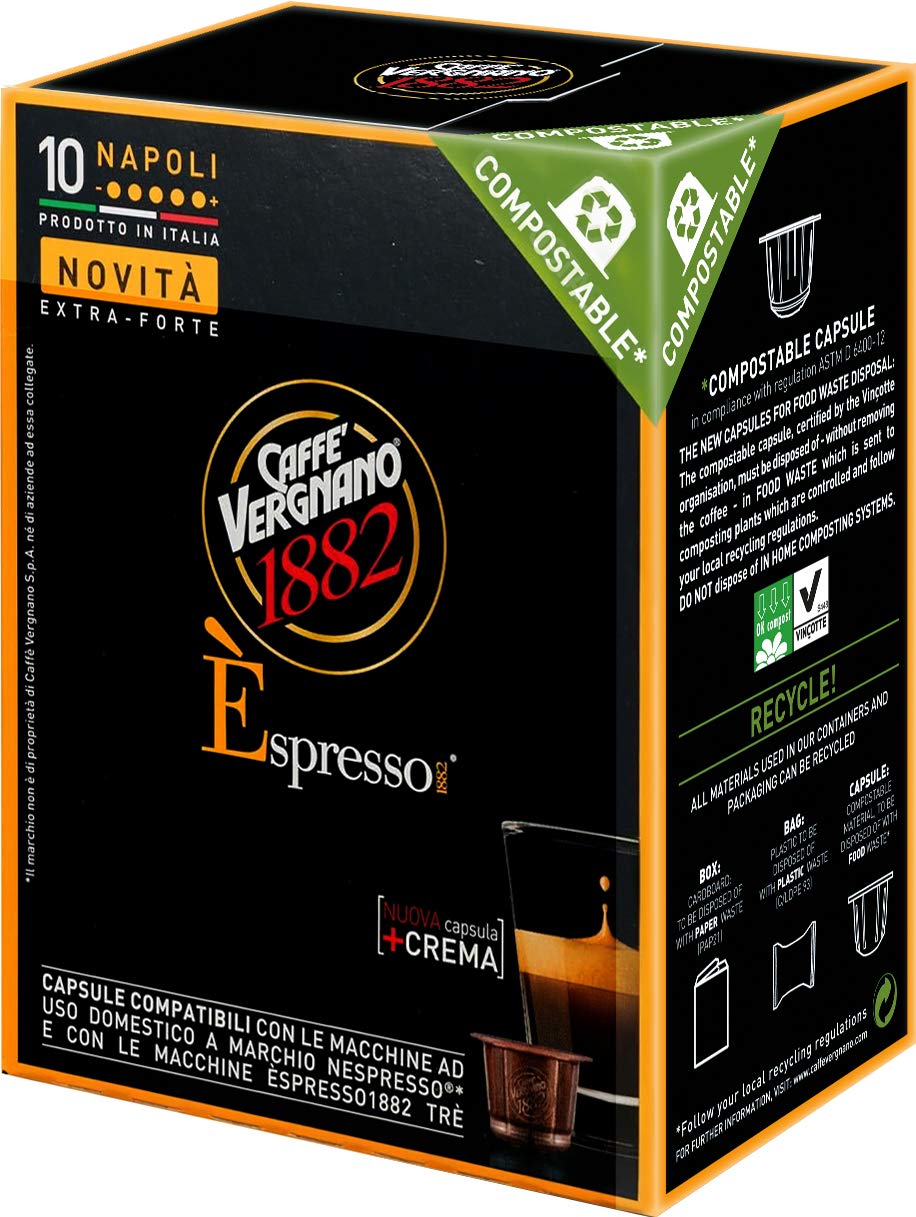 Caffe Vergnano Napoli Espresso Capsules 10-Count