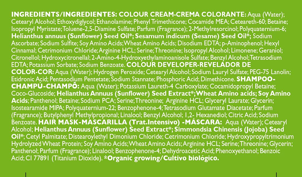 Natur Vital Permanent Hair Dye, Permanent Hair Color. Coloursafe, NO PPD, No Ammonia,Resorcinol or Parabens (~5 Light Chestnut)