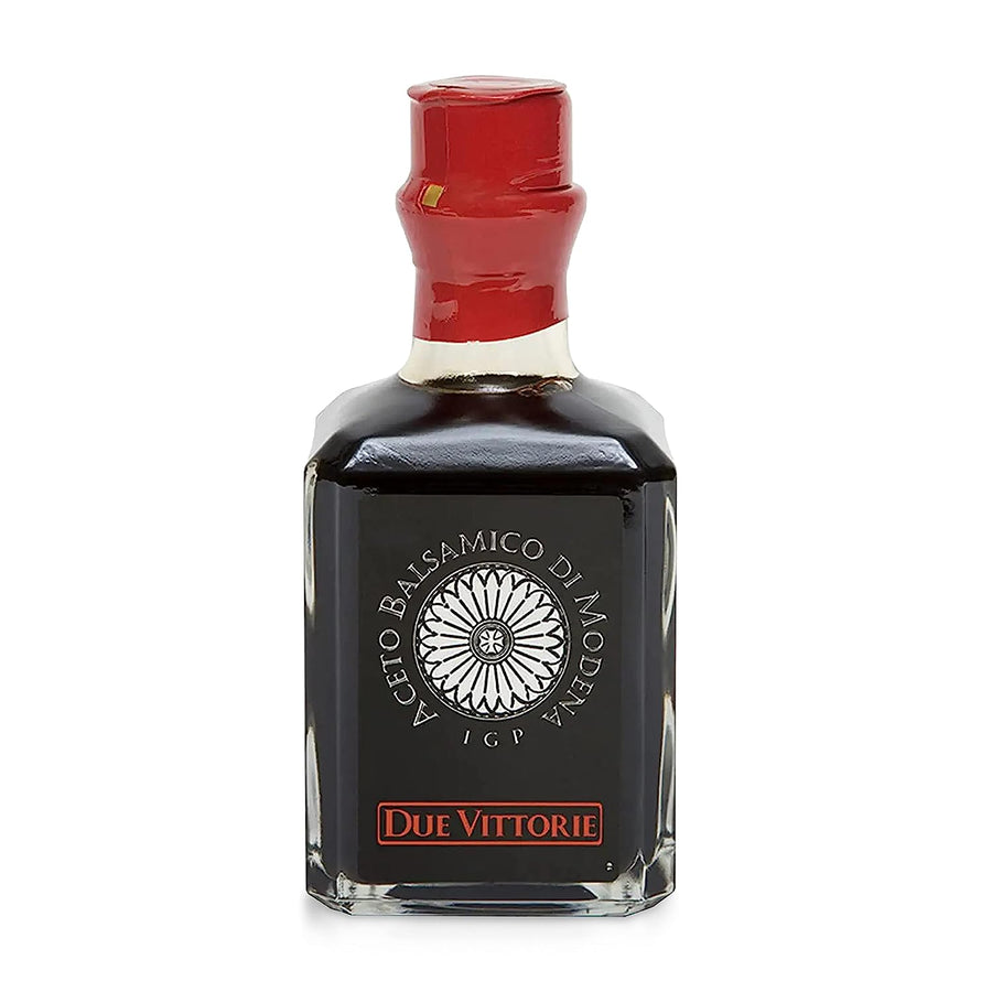 Due Vittorie Argento Silver Barrel Aged Balsamic Vinegar of Modena IGP, All-Natural Artisanal Premium Vinegar Aceto Balsamico di Modena IGP Italy, Gourmet Italian Food - 8.45 fl oz / 250ml