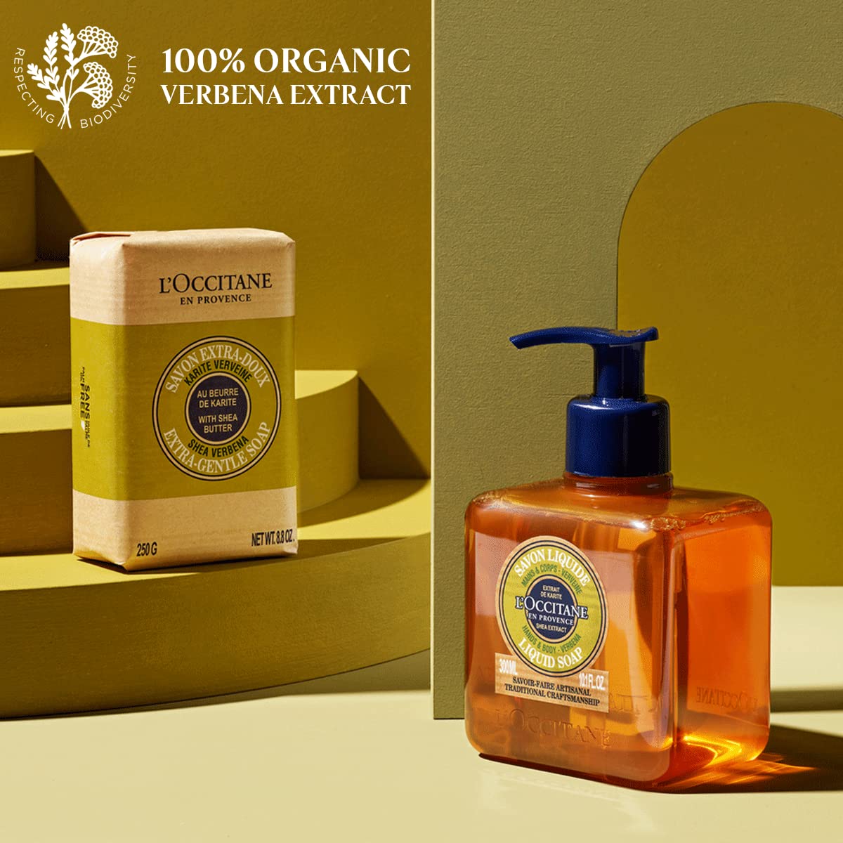 L'OCCITANE Shea Hands &-Body Liquid Soap: Refreshing Citrusy Aroma, Relaxing Lavender, Delicate Rose, Cleanse, Infused With Softening and Moisturizing Shea Extract, Artisanal Soap, Refills Available