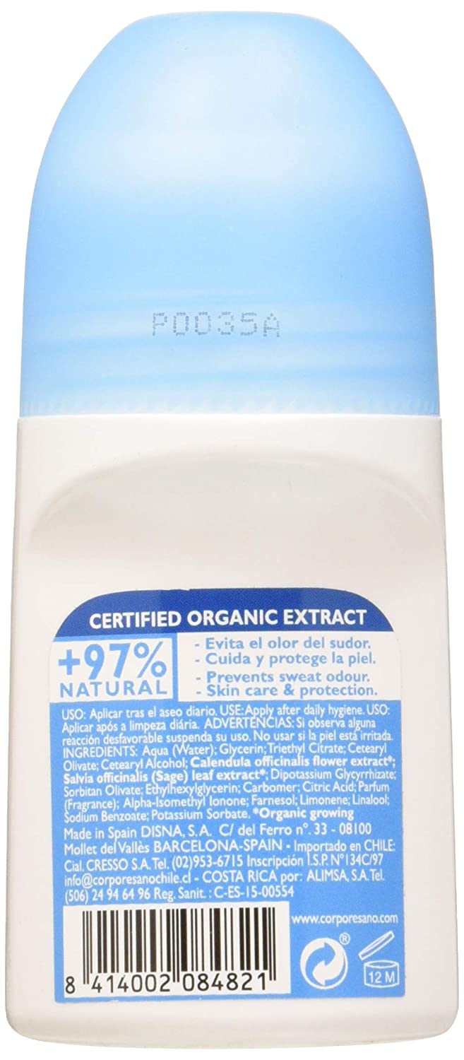 Corpore Sano Deodorant Roll-on -Do Not Contain- Aluminium-Alcohol-Silicones-Paraben preservatives-Triclosan- Certified BIO Extract- 75 ml.(Marigold)