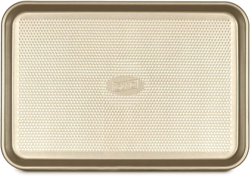 Glad Premium Nonstick Cookie Sheet - Heavy Duty Baking Pan with Raised Diamond Texture, Medium