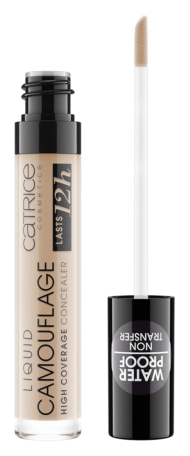Catrice Liquid Camouflage High Coverage Concealer, Concealer Pen, Lasts 12 Hours, No.020 Light Beige, Nude for Combination Skin, for Blemished Skin, Long Lasting, Vegan, Oil-Free, Waterproof (5ml)