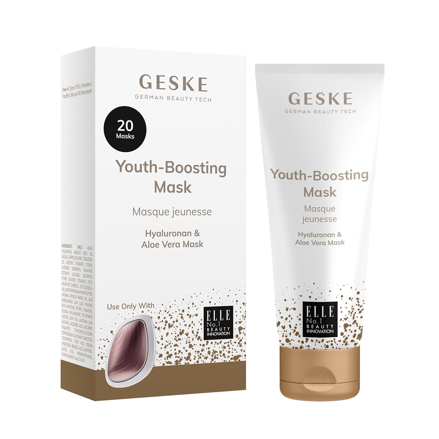 GESKE | Youth-boosting Mask | Simply apply with the Sonic Warm & Cool Mask | Anti - Aging Masks | Moisturizing Face Masks for Women and Men | Vegan formula without animal testing