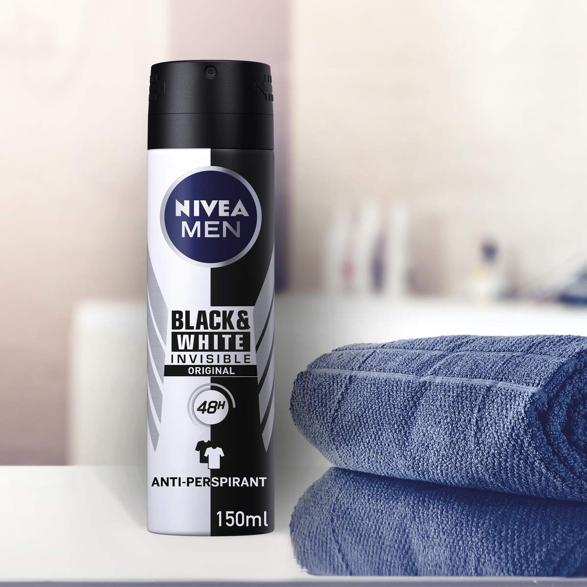 Nivea 150ml For Men Invisible For Black And White Power 48h Anti-perspirant Deodorant