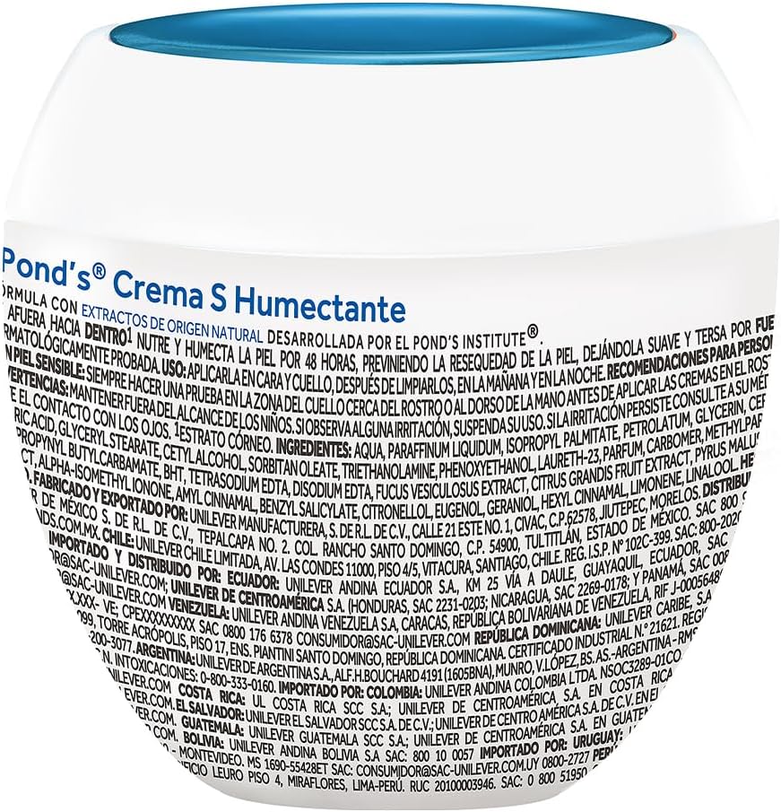 Pond's S Cream Humectant Moistening, 14oz Crema Humetante y Magnificante S De Ponds 400gr (1)