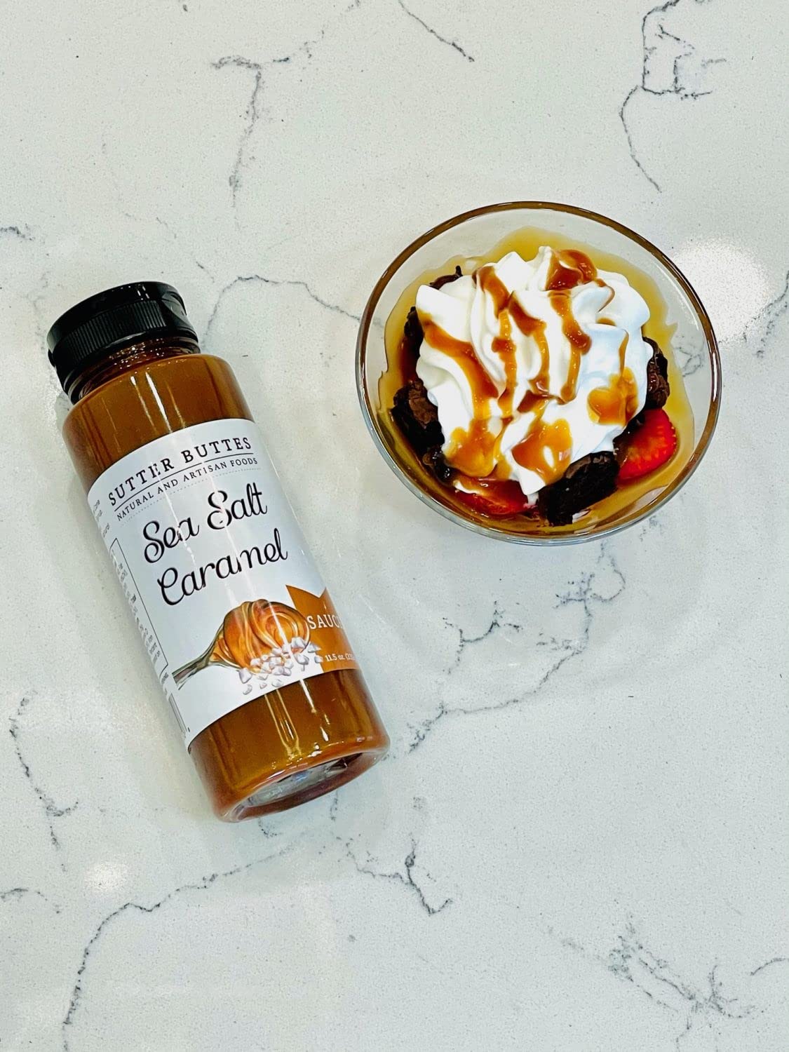 Sutter Buttes Sea Salt Caramel Dessert Sauce - 11.5 Ounce Bottle