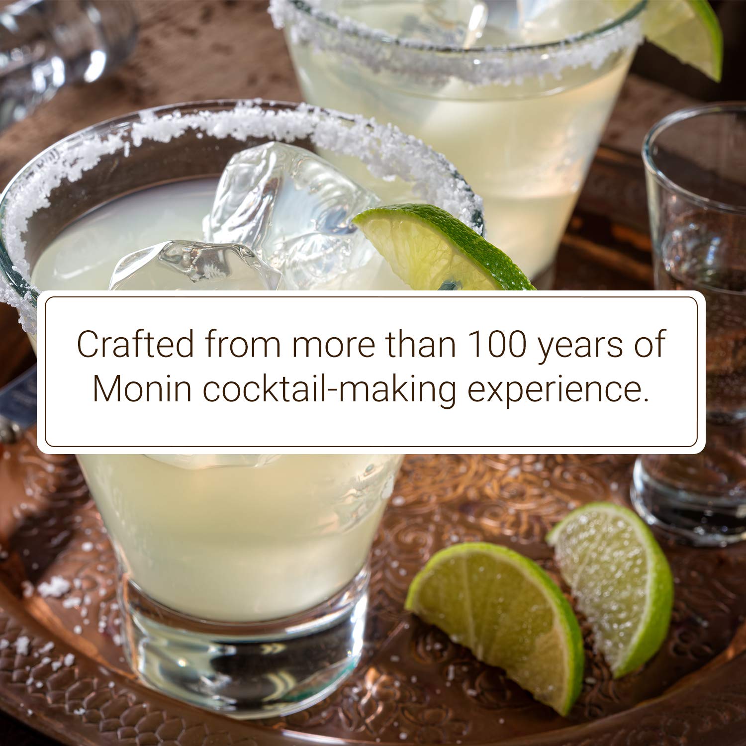 Monin - HomeCrafted Margarita Cocktail Mixer, Ready-to-Use Drink Mix, Well Balanced and Made with Real Citrus Juices, DIY Cocktails, Just Add Tequila, Perfect on the Rocks or Frozen (750 ml)