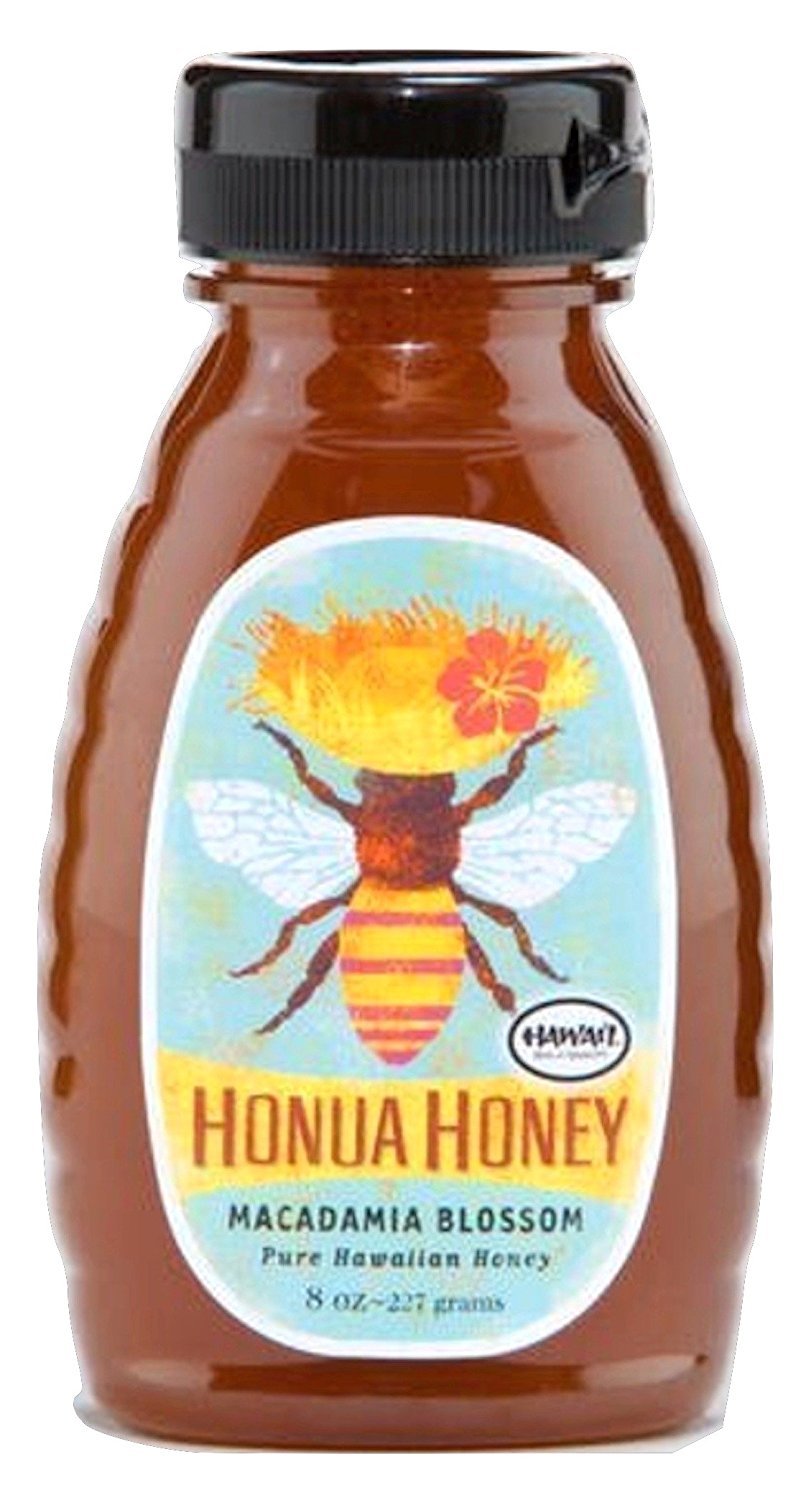Honua Macadamia Blossom Honey - Pure Hawaiian Honey - 8 oz