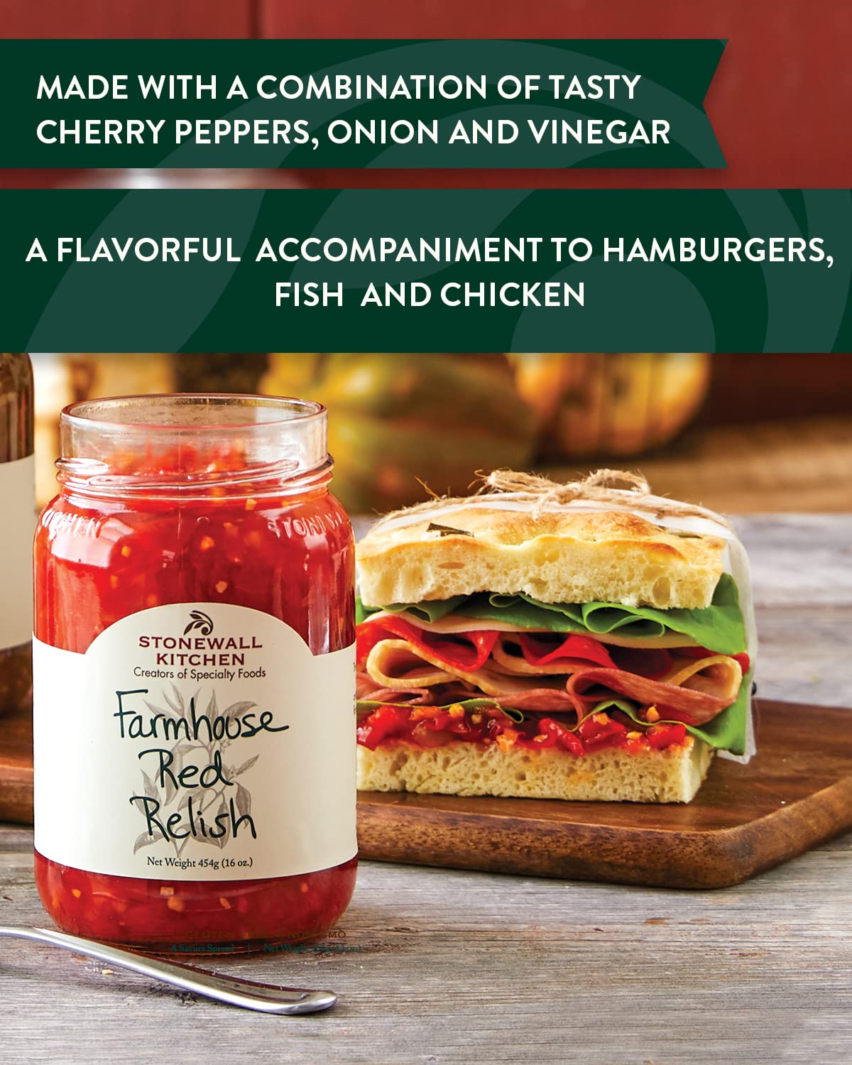 Stonewall Kitchen Farmhouse Red Relish, 16 Ounces