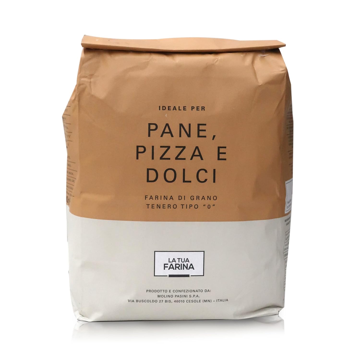Molino Pasini Soft Wheat Flour Type "0", Ideal for Pizza, Bread and Pastries, 5 Kg / 11 Lb