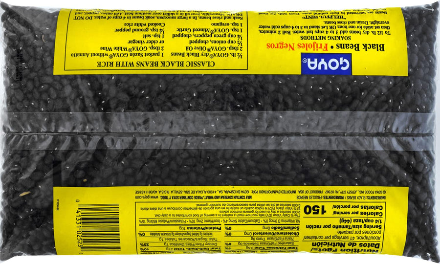 Goya Black Beans, Dry, 4 Lb Bag