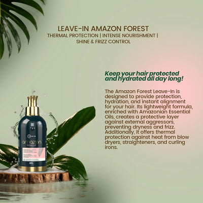 Brscience Amazon Forest Hair Protectant Spray From Heat, Protector de Calor para el Cabello, Leave-In with Coconut, Pracaxi & Buriti Oils, Anti-Frizz Organic Heat Protectant Spray | 6.76 Fl Oz