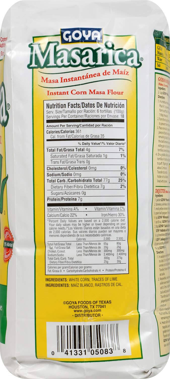 Goya Foods Masarica Instant Corn Masa Flour, 4 Pound
