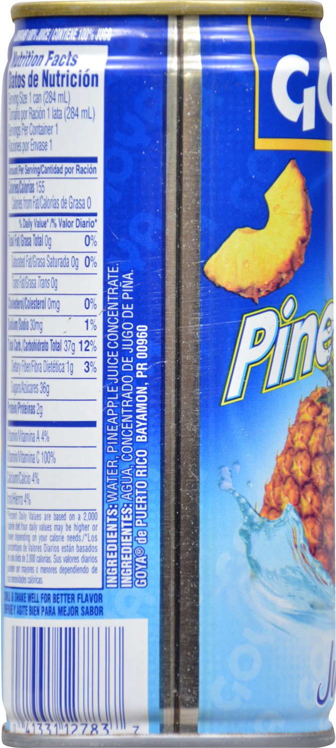 Goya Foods Pineapple Juice, 9.6 Ounce