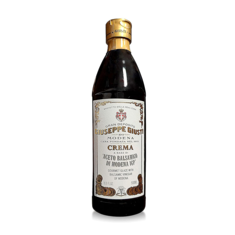 Giuseppe Giusti Italian Crema Balsamic Glaze Vinegar Reduction of Modena IGP, Natural Flavored Balsamic Vinegar Glaze Made With Balsamic Vinegar of Modena, Imported from Italy - 16.9 fl oz (500 ml)