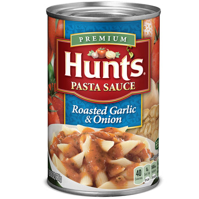 Hunt's Roasted Garlic & Onion Pasta Sauce, 24 oz, garlic, chicken