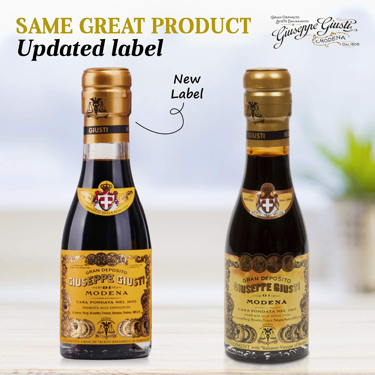 Giuseppe Giusti 4 Gold Medals "Quarto Centenario" Champagnottina In a Gift Box Traditional Balsamic Vinegar of Modena Aged Over 15 Years Old - 100ml