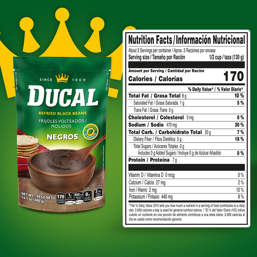 Ducal Refried Black Beans 14.1oz