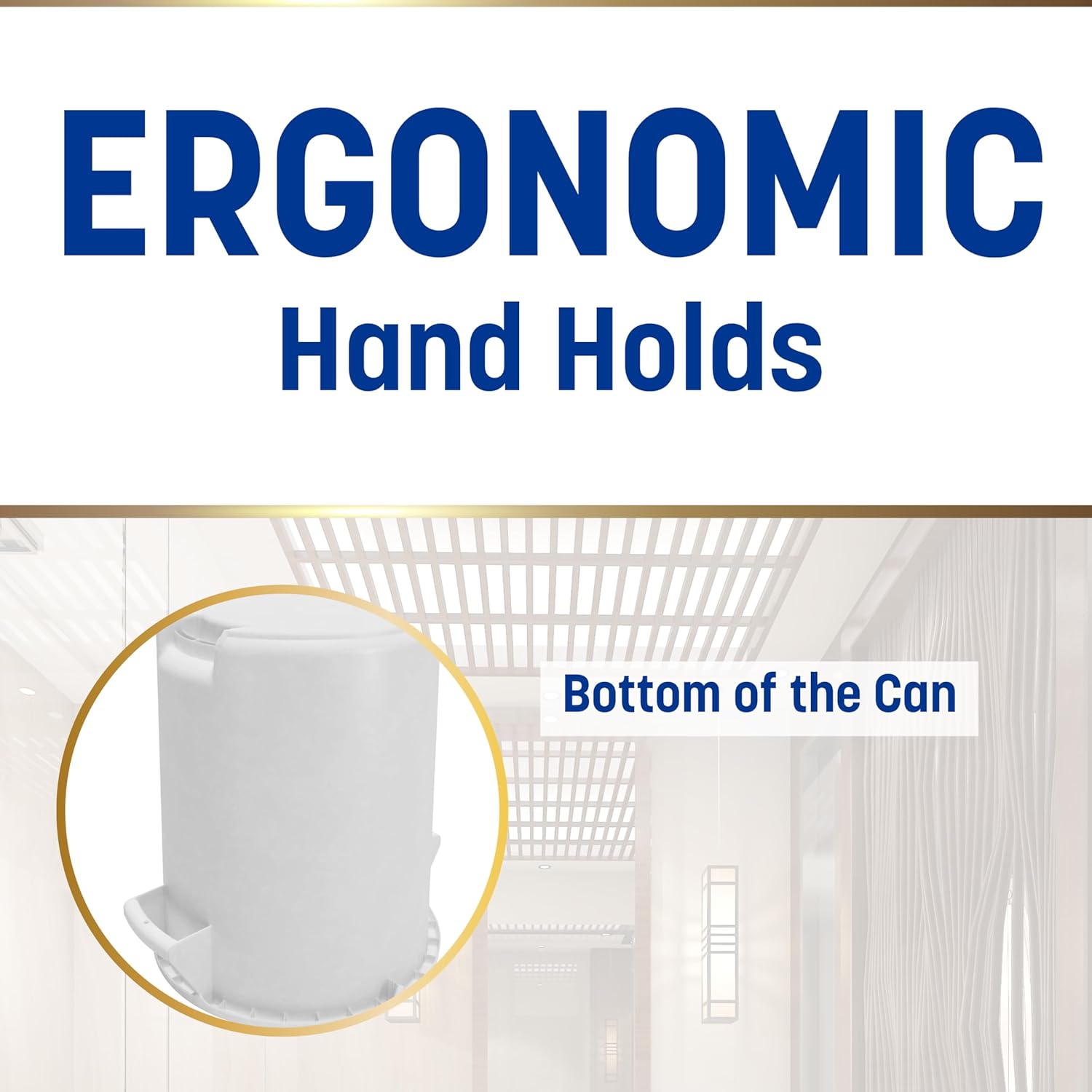 SPARTA Bronco Waste Container Trash Container, Round Trash Bin for Disposal, 10 Gallons, White