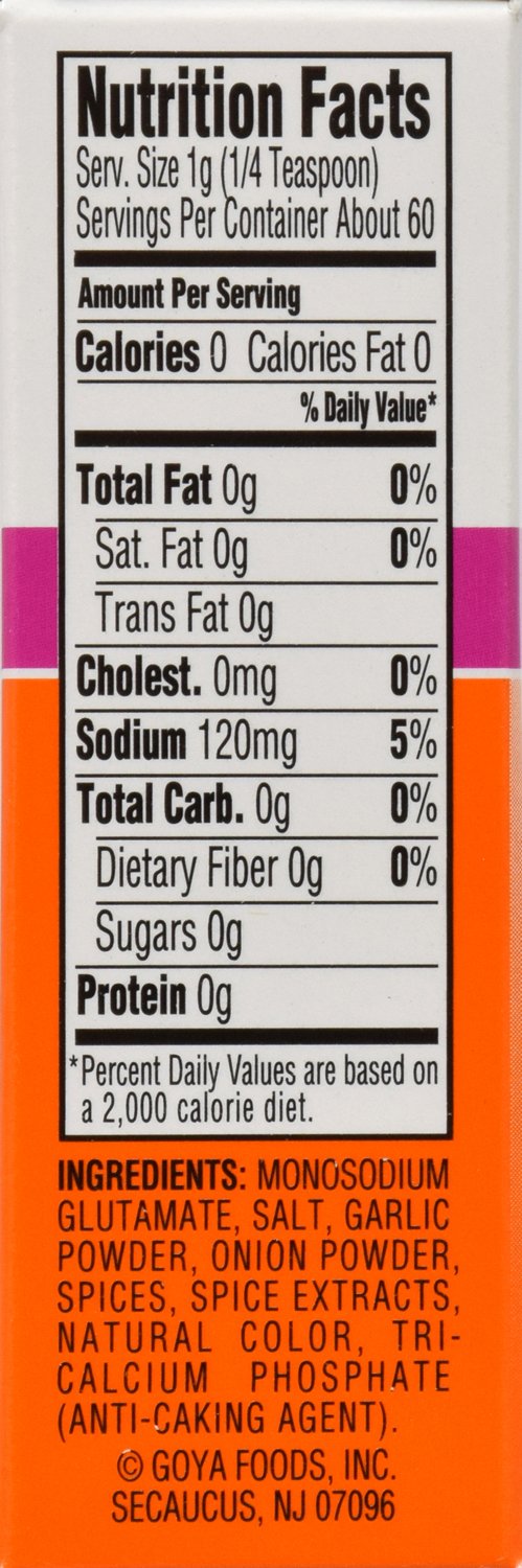 Goya Sazón Seasoning Without Annatto, 2.11 Ounce