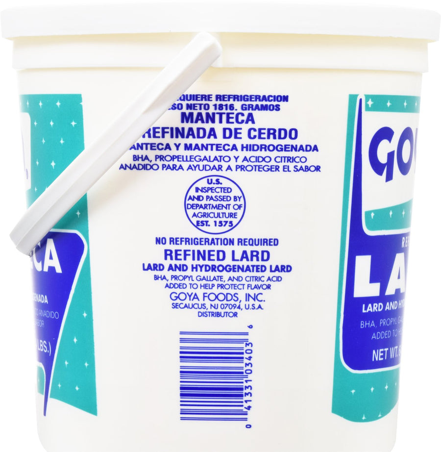 Goya Foods Refined Lard, 4 Pound Tub