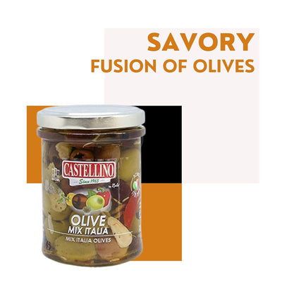 Castellino Mixed Italian Olives, 6.5 OZ