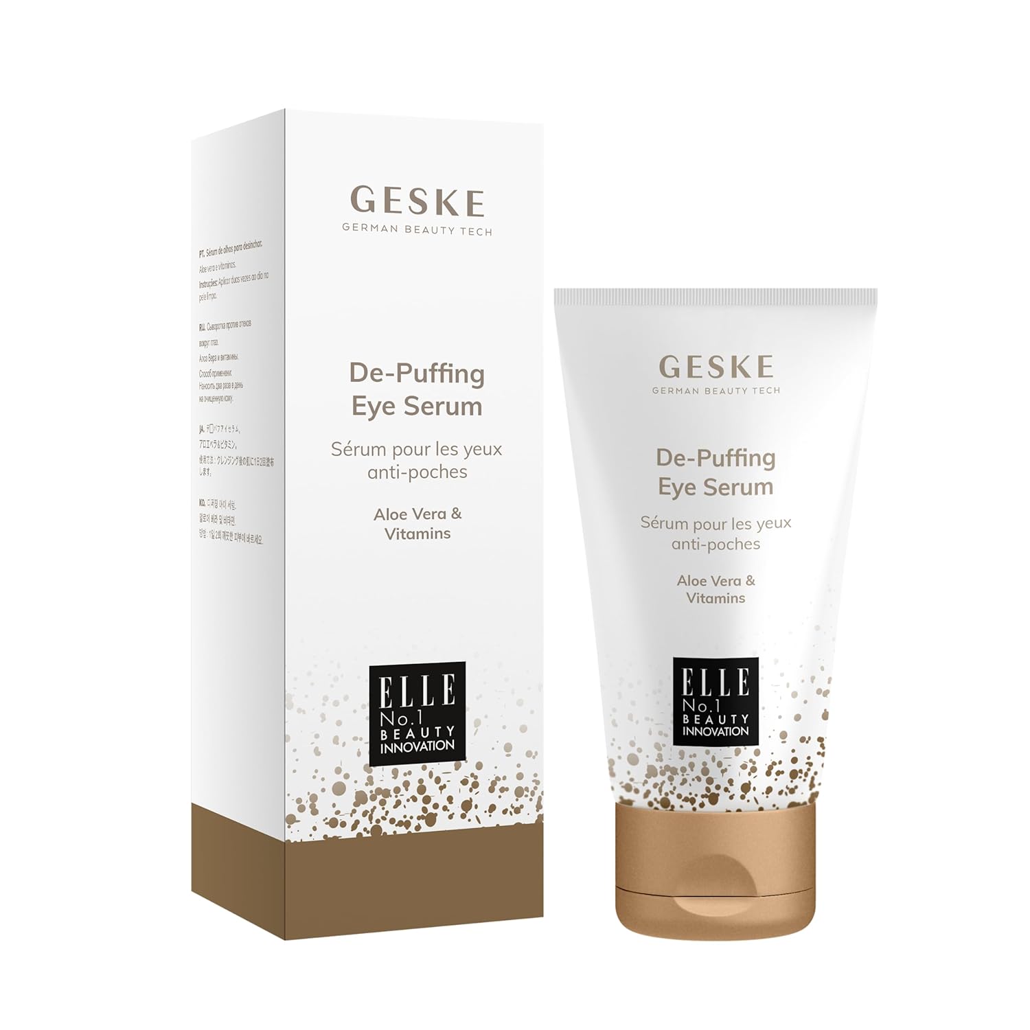 GESKE De-Puffing Eye Serum | For Dark Circles & Swollen Eyes | with Aloe Vera | Hydrating & Moisturizing | Smooths the Eye Area | Vegan | No Animal Testing | Complements GESKE SmartAppGuided™ Devices