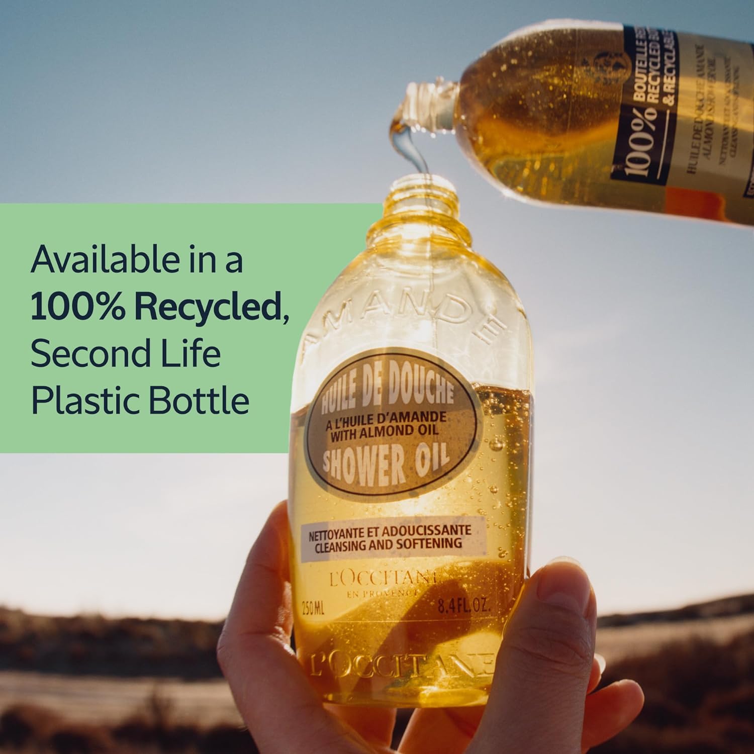 L'OCCITANE Cleansing & Softening Almond Shower Oil: Oil-to-Milky Lather, Softer Skin, Smooth Skin, Cleanse Without Drying