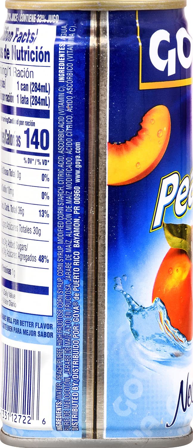 Goya Foods Peach Nectar, 9.6 Ounce