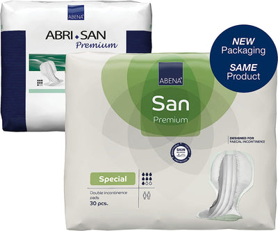 Abena San SPECIAL - Specifically Designed For Fecal Incontinence, 30 Count