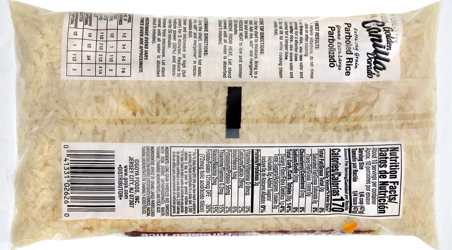 Goya Golden Canilla Long Grain Parboiled Rice, 1 Pound