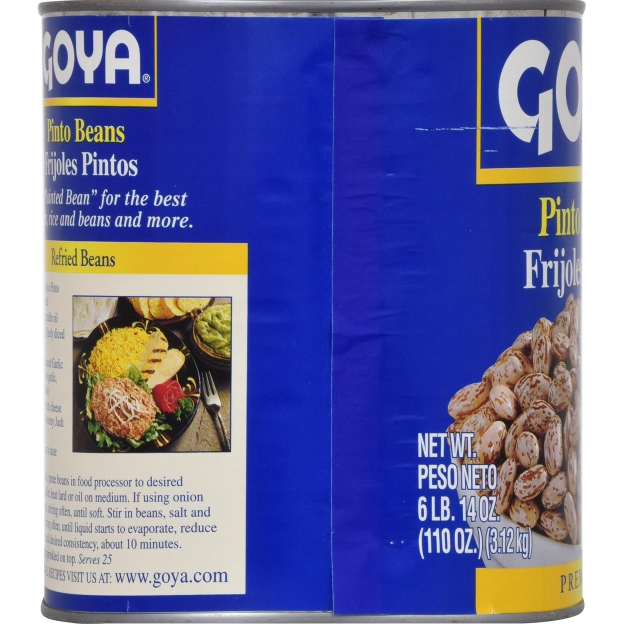 Goya Canned Pinto Beans, 110 Ounce