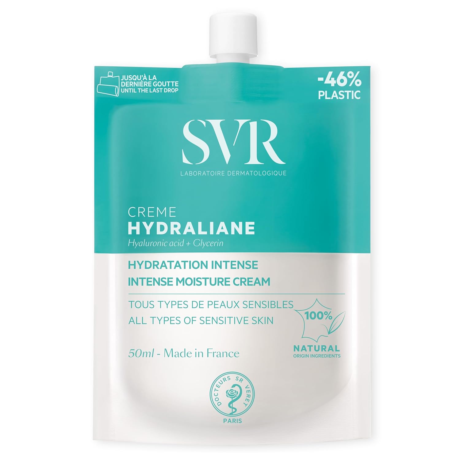 SVR Hydraliane Light Hydrating Face Cream - Moisturizer For Sensitive & Dehydrated Skin, for the Whole Family - Skin is 72% More Hydrated After 8 Hrs. with Hyaluronic Acid & Glycerin, 1.7 fl.oz.