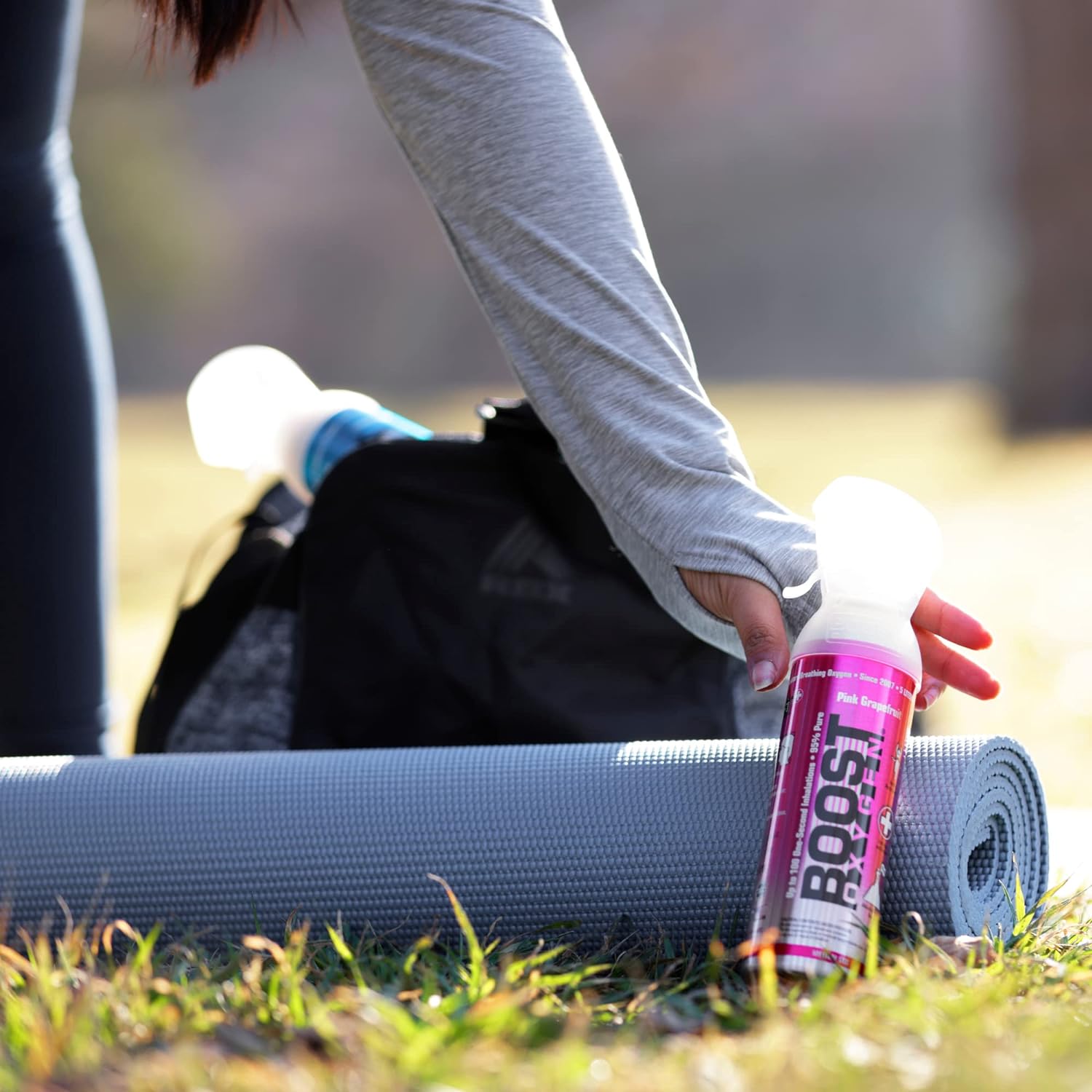 Boost Oxygen All New 3 Liter Supplemental Oxygen to Go | All-Natural Respiratory Support for Health, Wellness, Performance, Recovery and Altitude (Pink Grapefruit, 1 Pack)