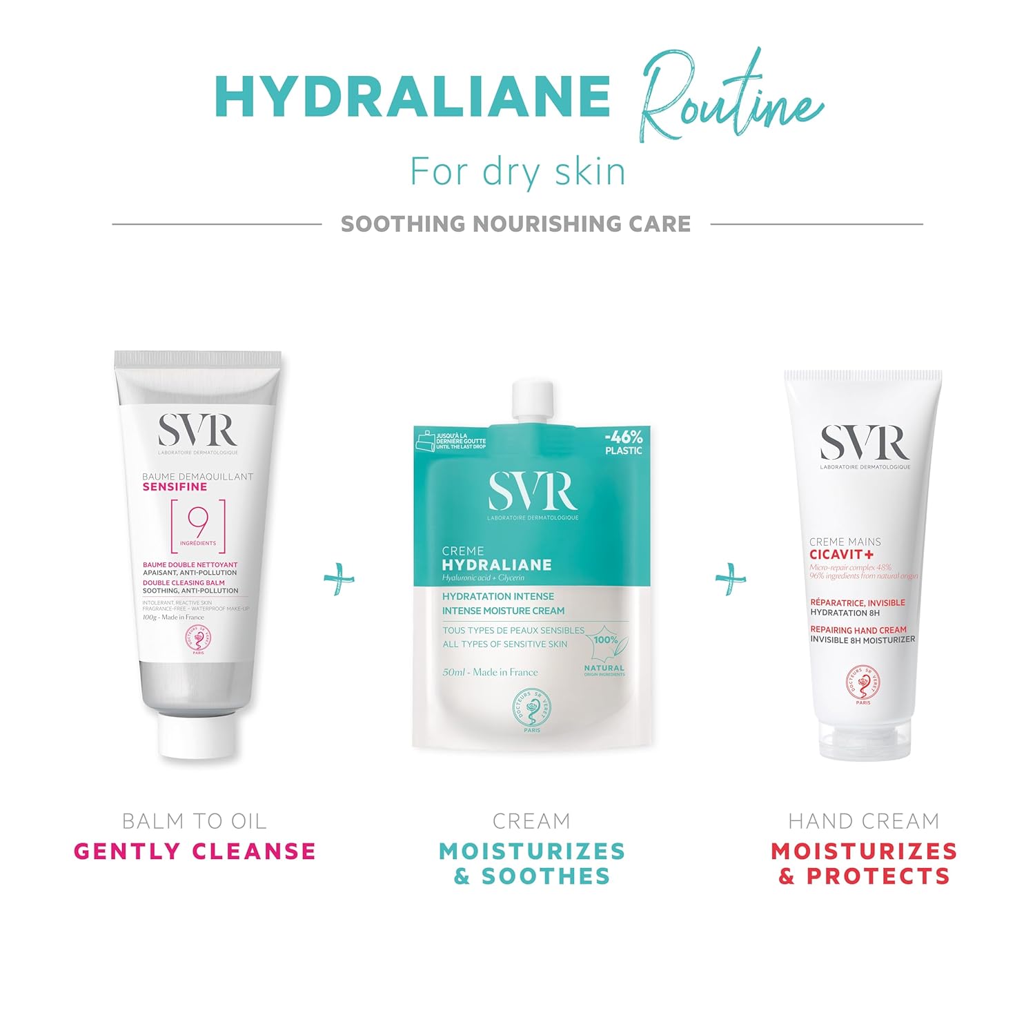 SVR Hydraliane Light Hydrating Face Cream - Moisturizer For Sensitive & Dehydrated Skin, for the Whole Family - Skin is 72% More Hydrated After 8 Hrs. with Hyaluronic Acid & Glycerin, 1.7 fl.oz.