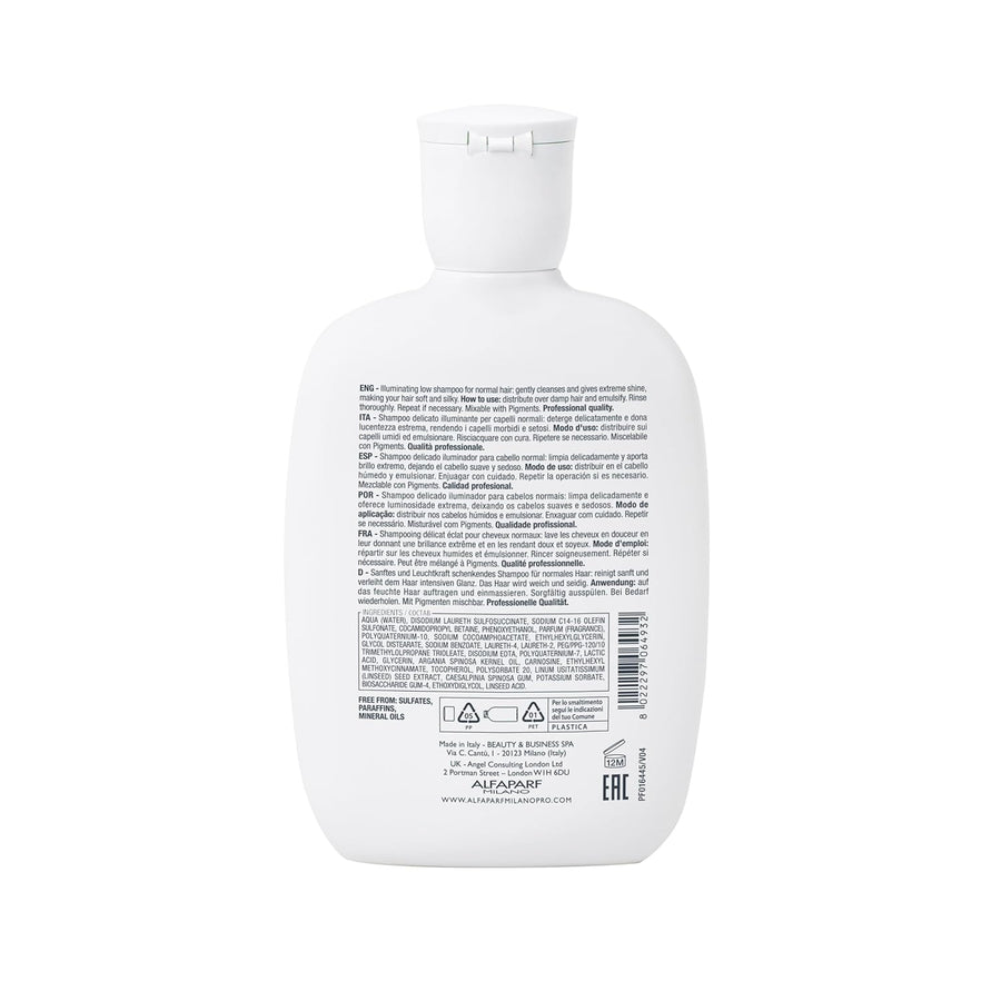 ALFAPARF MILANO Semi Di Lino Diamond Illuminating Shampoo - Sulfate Free Shampoo For Color Treated Hair - Moisturizing Hair Care Infused With Vitamin E & F