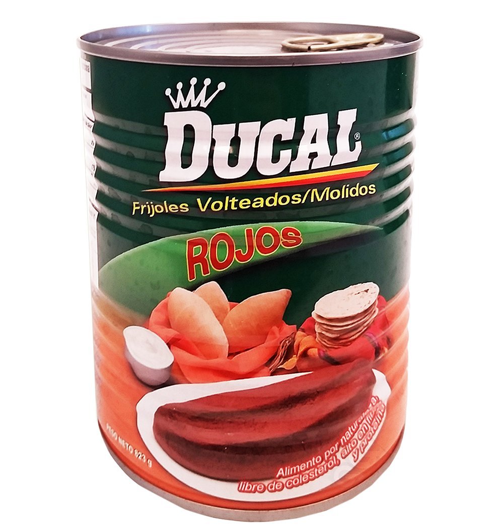 DUCAL Frijoles Rojos Volteados Molidos 1 PACK 823 gr