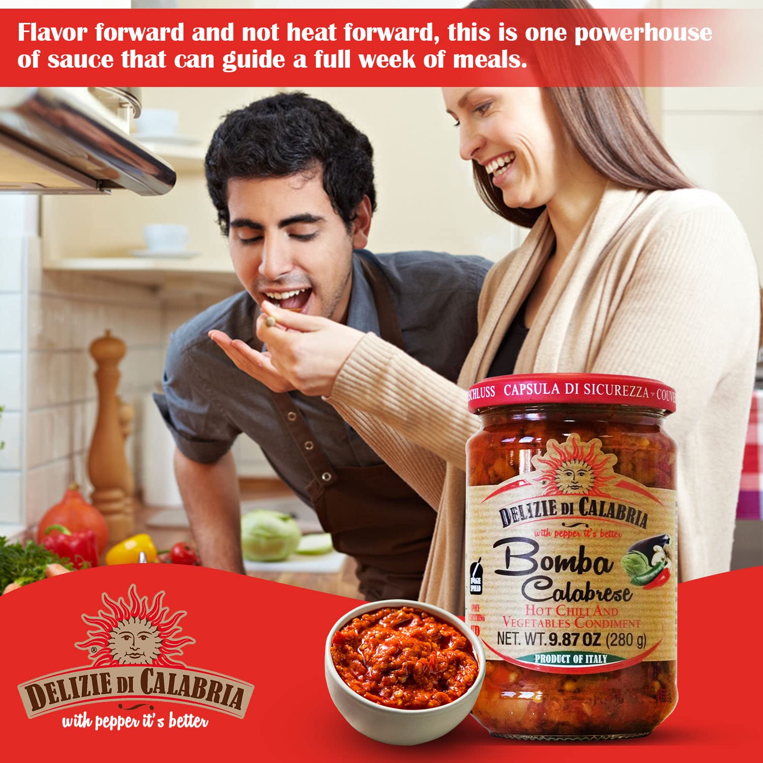 Bomba Calabrese Italian Hot Sauce Spread 9.87 oz