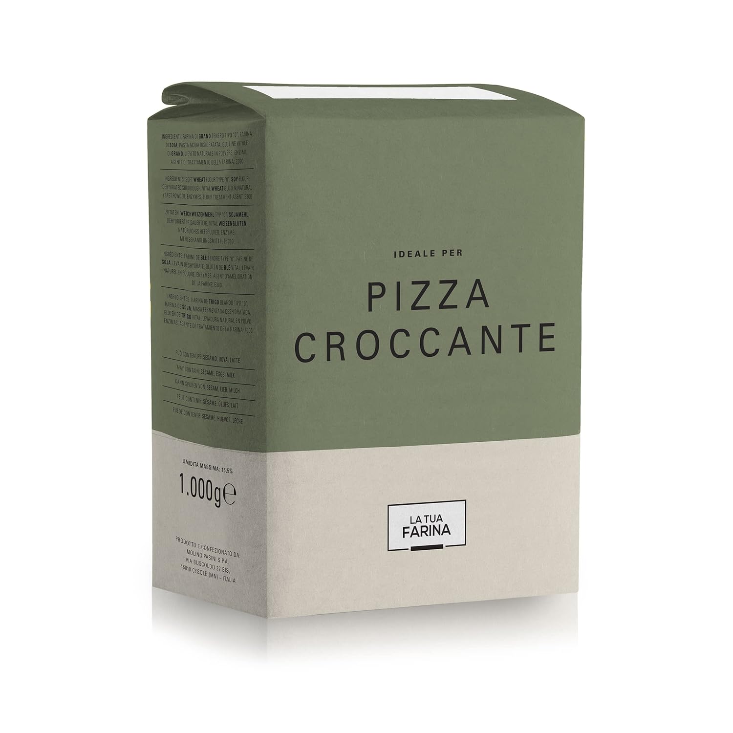 Molino Pasini Flour Mix Ideal for Crispy Pizza, 1 Kg / 2.20 Lb