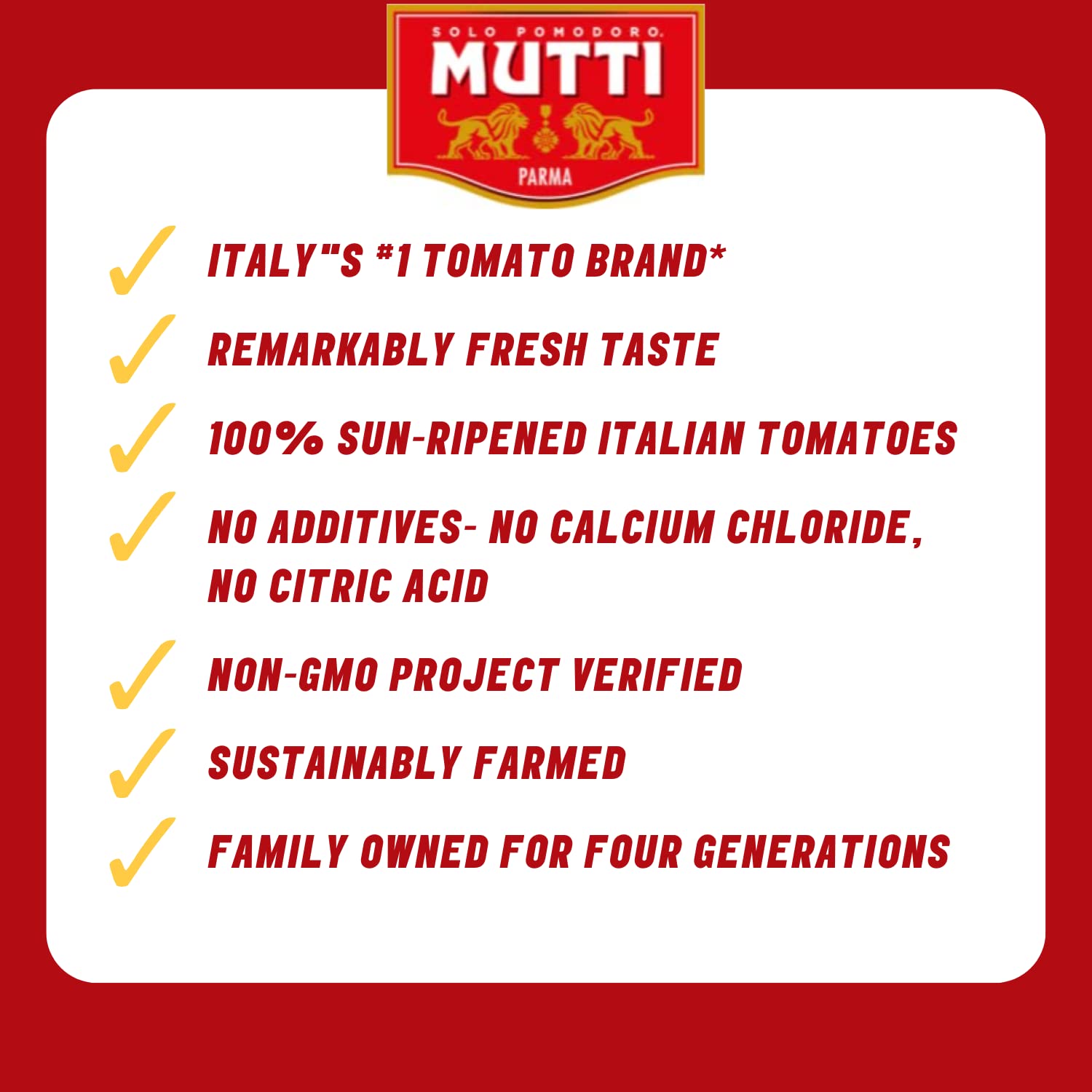 Mutti Finely Chopped / Crushed Tomatoes with Basil (Polpa), 14 oz. | 12 Pack | Italy’s #1 Brand of Tomatoes | Canned Tomatoes for Cooking | Vegan Friendly & Gluten Free | No Additives or Preservatives